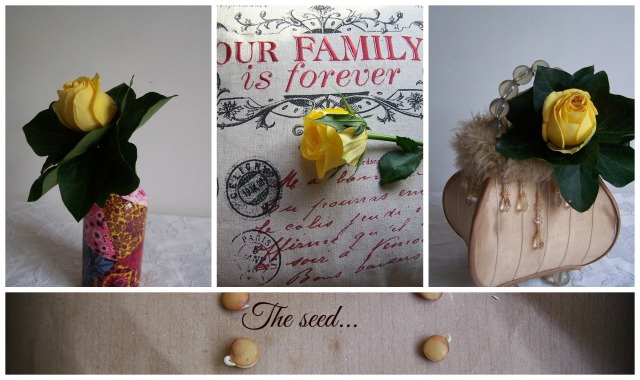 The London Flower Lover The yellow rose and the seed our family is forever collage nkey Collage